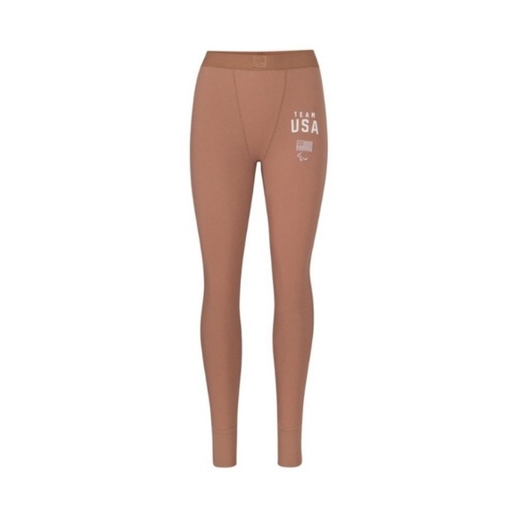 Skims team USA Olympic capsule ribbed leggings size XXS I’m Sienna New - Picture 1 of 9